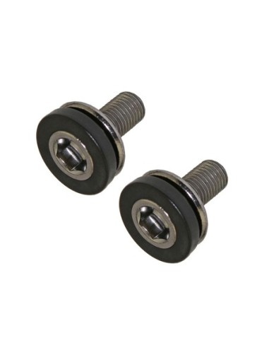 Cotterless Bolt M8x1.0x15mm Cap Black/Chrome.